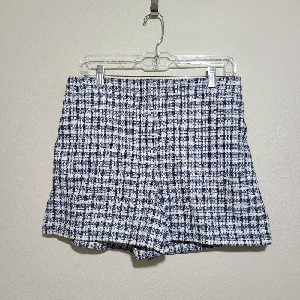 Loft Boucle Shorts Size 4 Blue White Pcokets